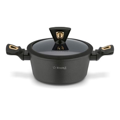 Starke Pro, Dark Gold, garnek z pokrywką, 6l