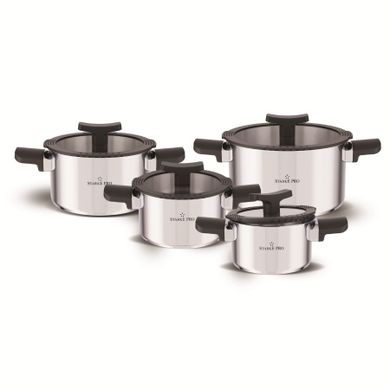 Starke Pro, Eterno, zestaw garnków, 16/18/20/24 cm, 8 elementów