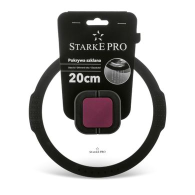 Starke Pro, pokrywa do odcedzania, szklana, czarna, 20 cm