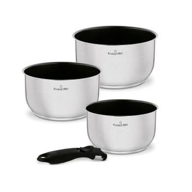 Starke Pro, Susvid, komplet garnków, odpinana rączka, 4 elementy