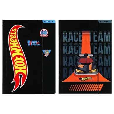 Starpak, Hot Wheels, teczka z gumką A4, czarna