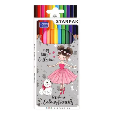 Starpak, kredki ołówkowe, My Little Ballerina, 12 kolorów