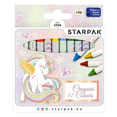 Starpak, kredki woskowe, Unicorn, 12 kolorów