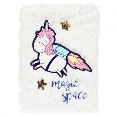 Starpak, notes pluszowy A5, Unicorn Space, 1 szt.