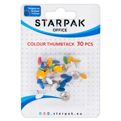 Starpak, pinezki kolorowe, 30 szt.