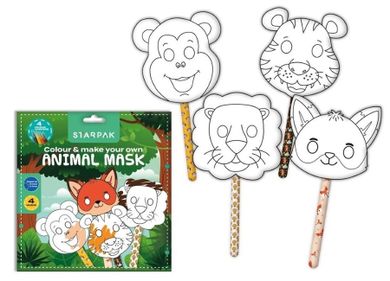 Starpak, pokoloruj maski, zwierzęta