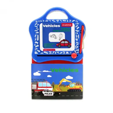 Starpak, tablica magnetyczna z książeczką do nauki rysowania, Vehicles