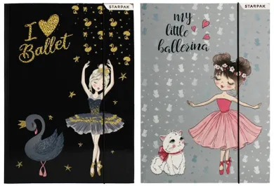 Starpak, teczka z gumką A4, balerina, 1 szt.