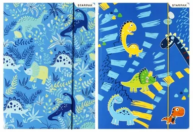 Starpak, teczka z gumką A4, Dino, 1 szt.