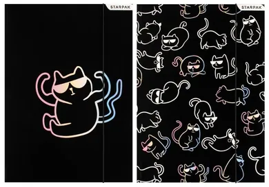 Starpak, teczka z gumką, A4, Kitty black, 1 szt.