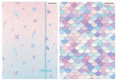 Starpak, teczka z gumką, A4, Mermaid, 1 szt.