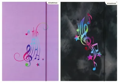 Starpak, teczka z gumką, A4, Music, 1 szt.