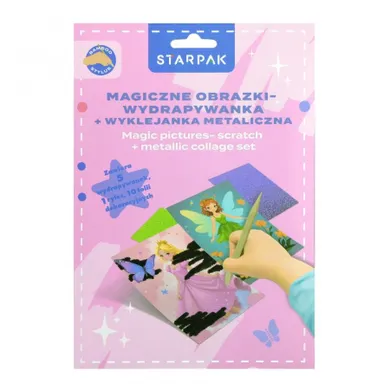 Starpak, wydrapywanka z wyklejanką metaliczną, zestaw kreatywny