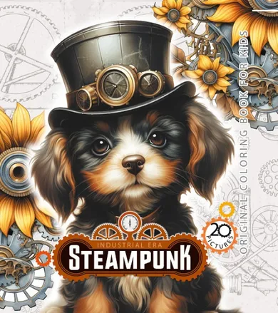 Steampunk Pies. Kolorowanka 160-160