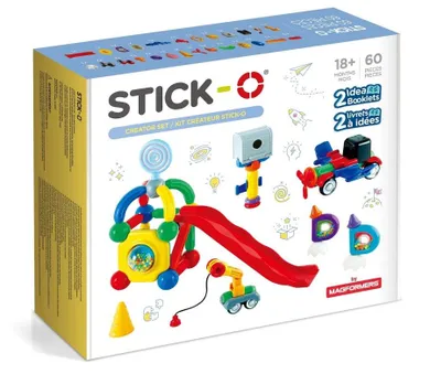 Stick-O, klocki magnetyczne, 60 elementów