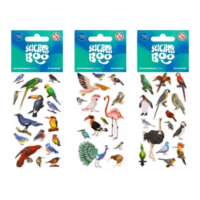 Sticker Boo, naklejki, ptaszki