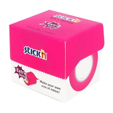Stick’n, notes samoprzylepny na rolce, różowy neon, 50mmx10m