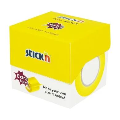Stick’n, notes samoprzylepny na rolce, żółty neon, 50mmx10m