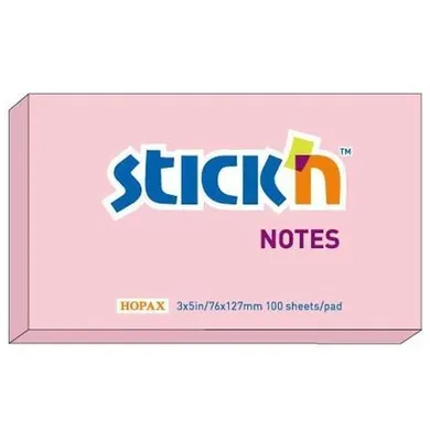 Stickn, notes samoprzylepny, różowy pastelowy, 127-76 mm