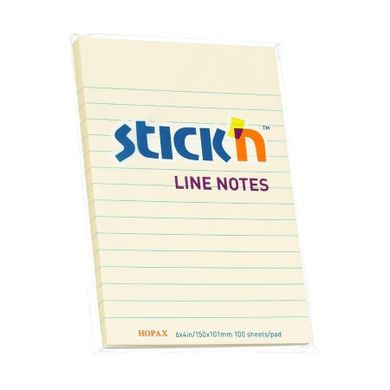 Stick’n, notes samoprzylepny, żółty pastel, 100 kartek, 152-101mm