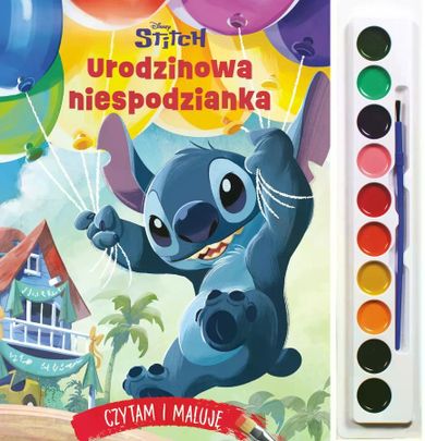Stitch. Czytam i maluję. Urodzinowa niespodzianka