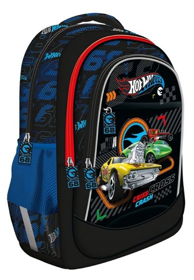St.Majewski, Hot Wheels, plecak szkolny, 4-komorowy