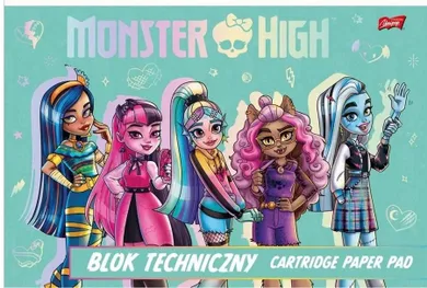 St.Majewski, Monster High, blok techniczny A4, 10 kartek