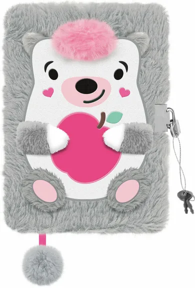 St.Majewski, pamiętnik 3D z kłódką, A5, włochacz, 96 kartek, Hedgehog