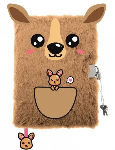 St.Majewski, pamiętnik 3D z kłódką, A5, włochacz, 96 kartek, Kangaroo