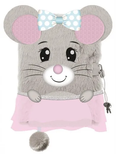 St.Majewski, pamiętnik 3D z kłódką, A5, włochacz, 96 kartek, Mouse