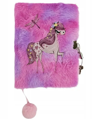 St.Majewski, pamiętnik 3D z kłódką, A5, włochacz, 96 kartek, Romantic Horse