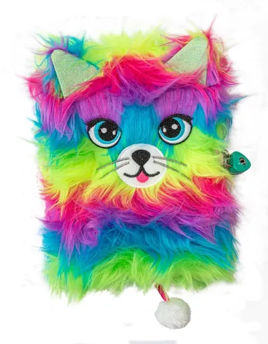 St.Majewski, pamiętnik 3D z kłódką, włochacz rainbow cats, A5, 96 kartek