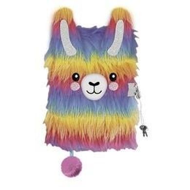 St.Majewski, pamiętnik z kłódką 3D, włochacz, A5, 96 kartek, Rainbow Alpaca