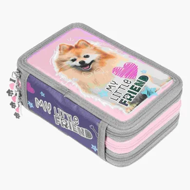 St.Majewski, piórnik rozkładany, potrójny, z wyposażeniem, Sweet Pomeranian