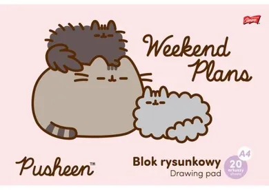 St.Majewski, Pusheen, blok rysunkowy A4, biały, 20 kartek