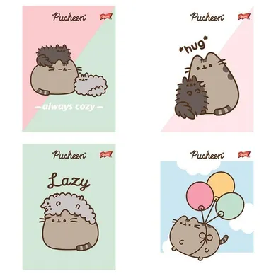 St.Majewski, Pusheen, zeszyt A5, 32 kartki, linia