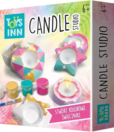 Stnux, Candles Studio, gipsowe świeczniki, zestaw kreatywny