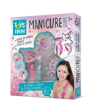 Stnux, manicure studio, Unicorn, 3 lakiery, zestaw kreatywny