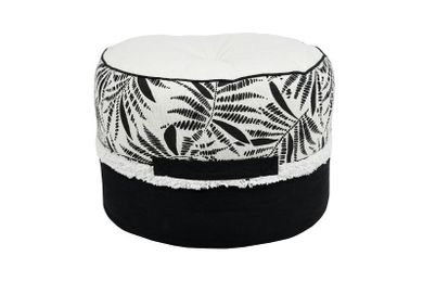 Stof, bawełniana pufa, Ziana, średnica 40 cm