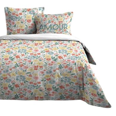 Stof, komplet pościeli bawełnianej, Flower, 240-220 cm
