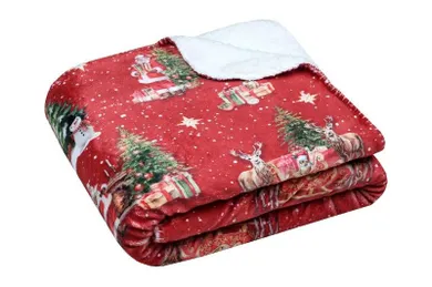 Stof, Noel, koc świąteczny z barankiem, 130-160 cm