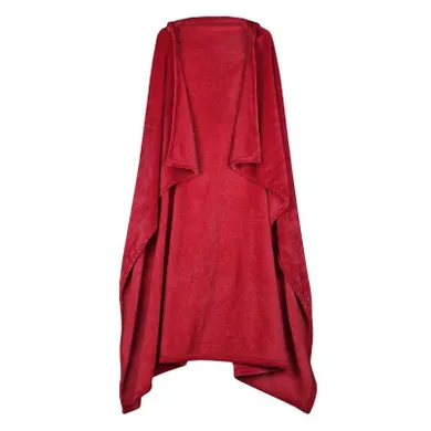 Stof, peleryna z czapką świętego mikołaja, pluszowy koc, 110-150 cm