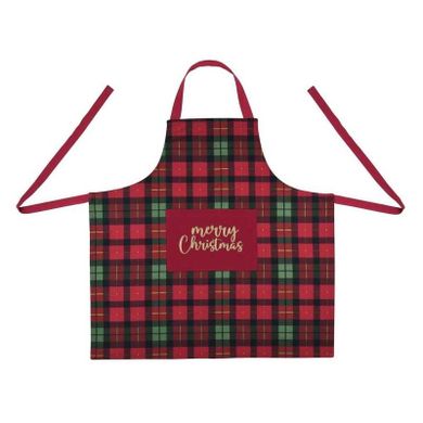 Stof, świąteczny fartuch kuchenny z kieszenią, 80-80 cm