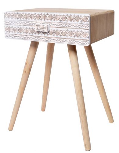 Stolik nocny drewniany, 40-30-54 cm