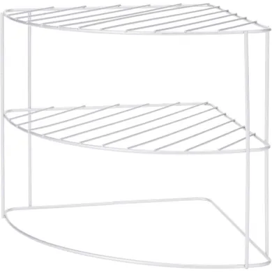 Storage Solutions, organizer narożny na blat kuchenny na talerze, metalowy, 23-23-21 cm