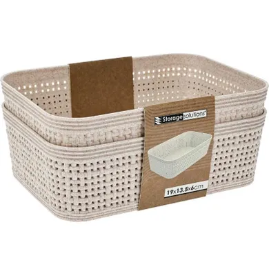 Storage Solutions, plastikowe koszyki do organizacji, 19-13,5-6 cm, 2 szt.