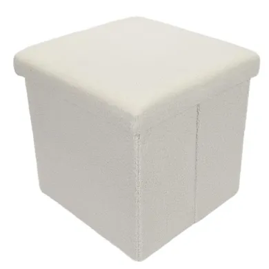 Storage Solutions, pufa ze schowkiem, Boucle Bini, 38-38-38 cm