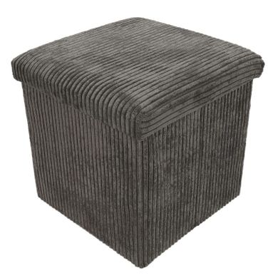 Storage Solutions, pufa ze schowkiem sztruksowa, Tobo, 38-38-38 cm