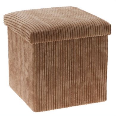 Storage Solutions, pufa ze schowkiem sztruksowa, Tobo, 38-38-38 cm