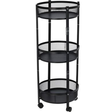 Storage Solutions, składany wózek kuchenny na kółkach, 3-piętrowy